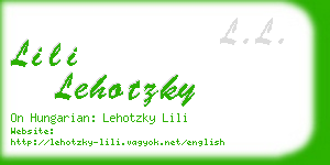 lili lehotzky business card